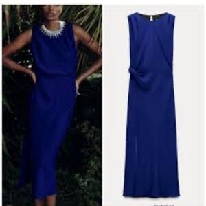 ZARA MIDI DRESS WITH FRONT TIE COBALT
SIZE L
